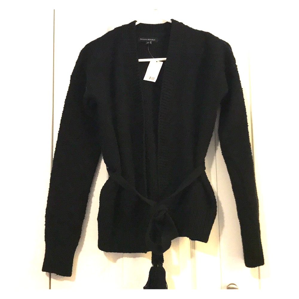 Banana Republic Belted Sweater - Navy Blue